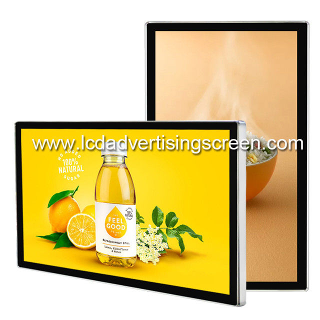 32 Inch Wall Mounted Lcd Advertising Screen Menu Board For Display Fast Food Bar Drink Advertising Display Monitor