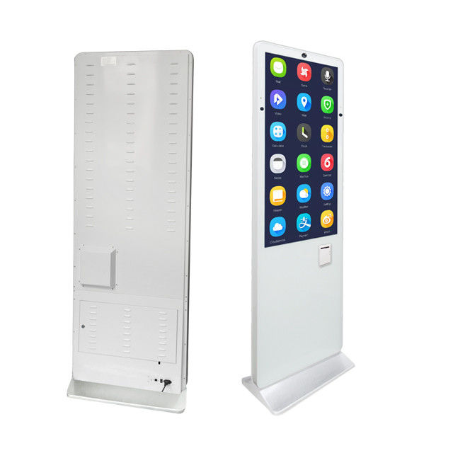 White LCD Touch Screen Display 49 Inch Nano Touch Screen Kiosk With 8MP Camera