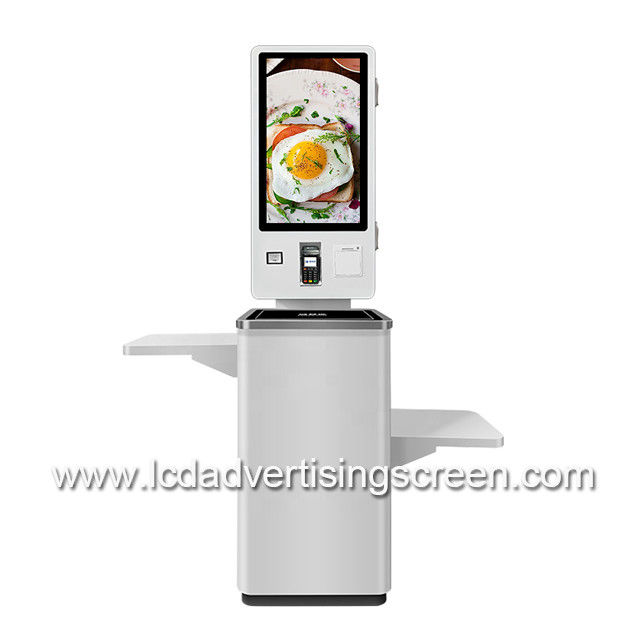 Self Service TFT LCD Floor Standing Kiosk 1920x1080 With Folding Table