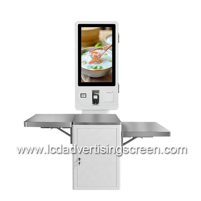 Self Service TFT LCD Floor Standing Kiosk 1920x1080 With Folding Table