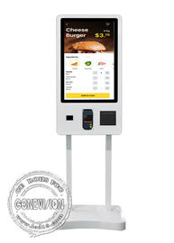 32'' Selfservice Ordering Payment Kiosk With POS Hole QR Scanner