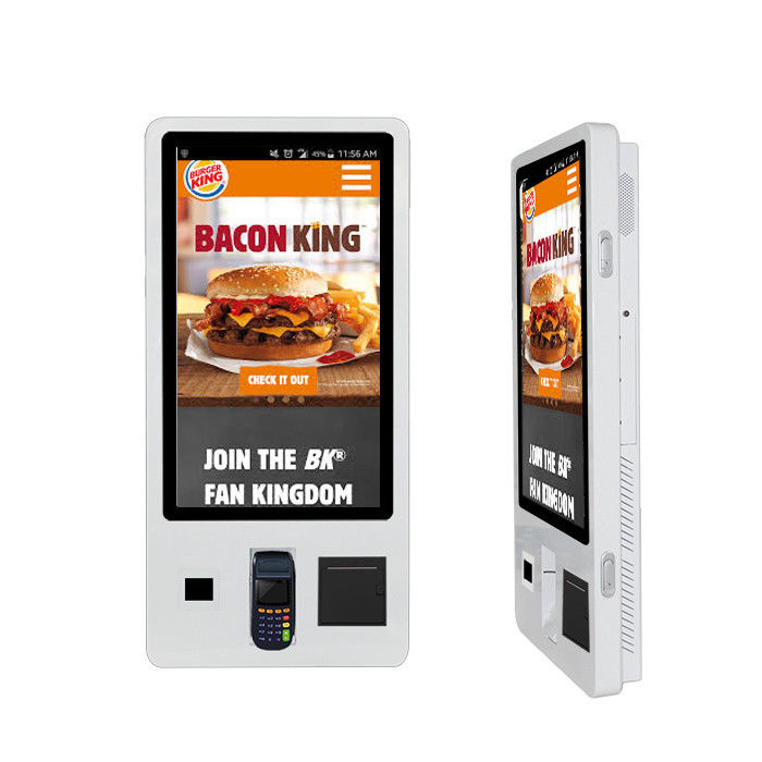 Self Service Capacitive Touch Bill Payment Kiosk Automatic Ordering