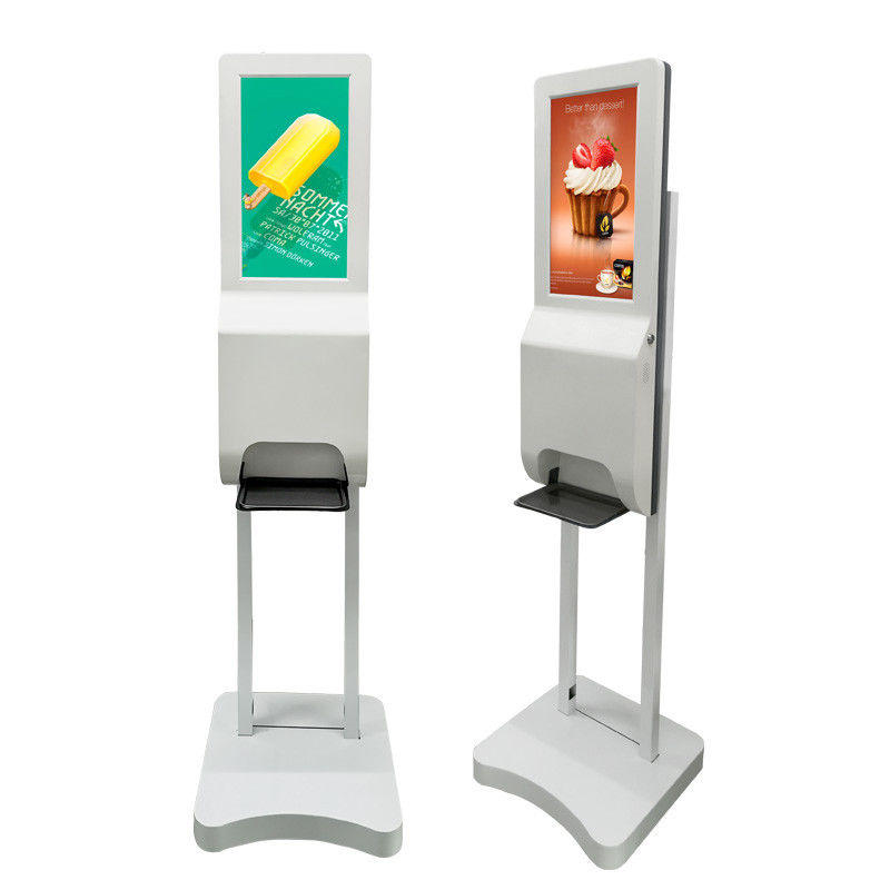 Hospital Full Hd Display 21.5 Inch Liquid spray Hand washing Sanitizer dispenser Digital Signage LCD screen