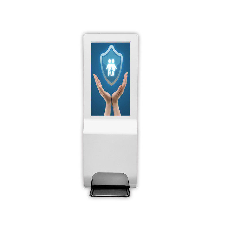 Hospital Full Hd Display 21.5 Inch Liquid spray Hand washing Sanitizer dispenser Digital Signage LCD screen